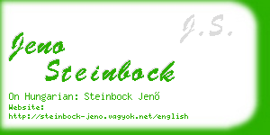 jeno steinbock business card
